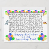 Happy Birthday Maze en Ballonnen Verbazingwekkend (Voorkant)