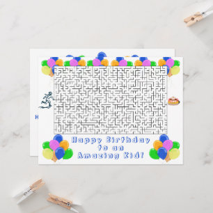 Happy Birthday Maze en Ballonnen Verbazingwekkend 