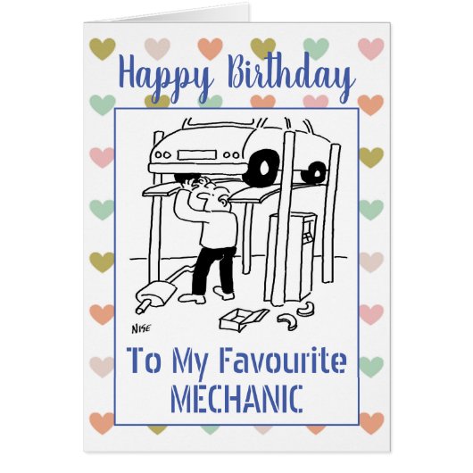 Happy Birthday Mechanic (Voorkant)
