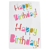 Happy Birthday Medium Cadeauzakje (Voorkant)