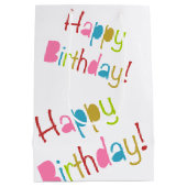 Happy Birthday Medium Cadeauzakje (Achterkant)
