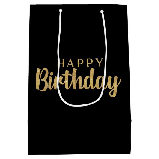 Happy Birthday Medium Cadeauzakje (Achterkant)