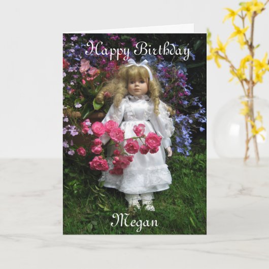 Happy Birthday Megan Kaart (Gele Bloem)