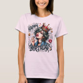 Happy Birthday meisje T-shirt (Voorkant)