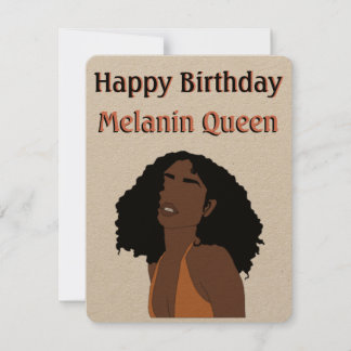 "Happy Birthday Melanin Queen"-Kaart
