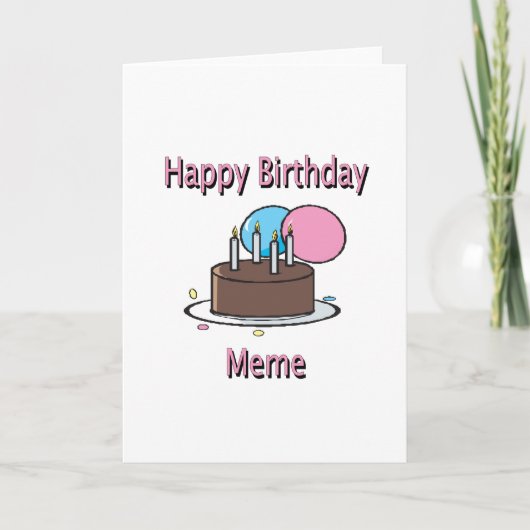 Happy Birthday Meme Frans Verjaardag Ontwerp Kaart (Voorkant)