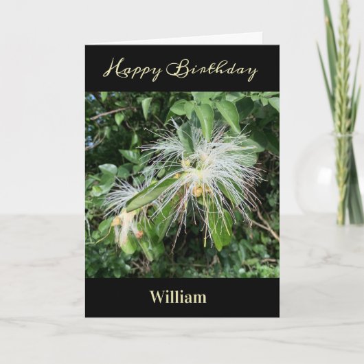 Happy Birthday Men Dad Nature Photo Personalize Kaart (Voorkant)