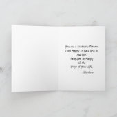 Happy Birthday Men Dad Nature Photo Personalize Kaart (Binnen)