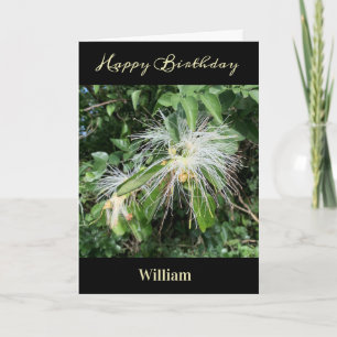 Happy Birthday Men Dad Nature Photo Personalize Kaart
