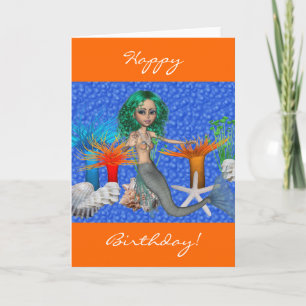 Happy Birthday Mermaid Card Kaart