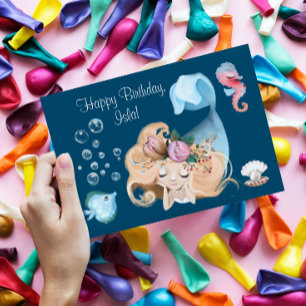 Happy Birthday Mermaid Card Kaart