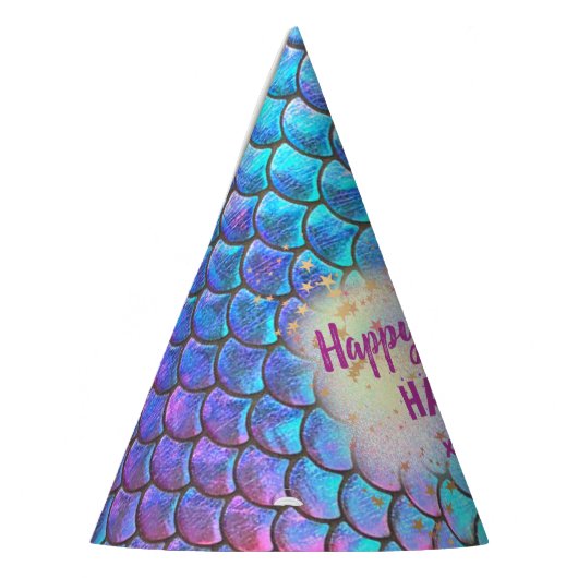 Happy Birthday mermaid Feesthoedjes (Links)