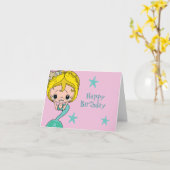 Happy Birthday Mermaid Kaarten (Gele Bloem)