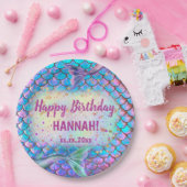 Happy Birthday mermaid Papieren Bordje (Feest)