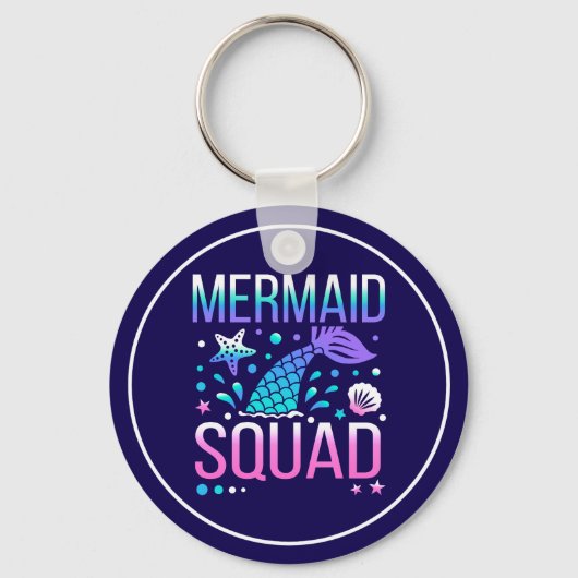 Happy Birthday Mermaid Squad-68296 Sleutelhanger (Voorkant)