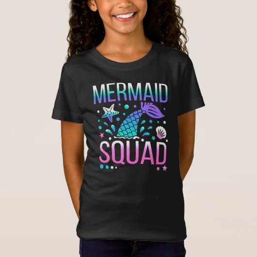 Happy Birthday Mermaid Squad-68296 T-shirt (Voorkant)