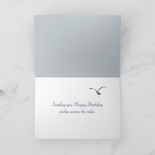 Happy Birthday Message in a Bottle Kaart (Binnen)