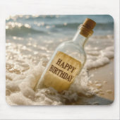 Happy Birthday Message in a Bottle Muismat (Voorkant)