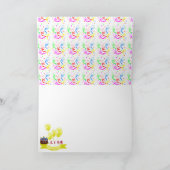 Happy Birthday met aap Cartoon en Chinees woord Kaart (Binnen)