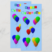 Happy Birthday met ballonnen van Shirley Taylor (Voorkant / Achterkant)