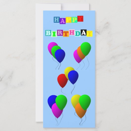 Happy Birthday met ballonnen van Shirley Taylor (Voorkant)