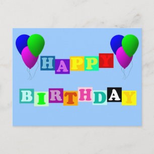 Happy Birthday met ballonnen van Shirley Taylor Briefkaart