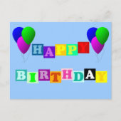 Happy Birthday met ballonnen van Shirley Taylor Briefkaart (Voorkant)