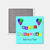 Happy Birthday met ballonnen van Shirley Taylor Magneet (Voorkant / Achterkant)