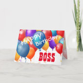 Happy Birthday met Balloons BOSS A04 Kaart (Voorkant)