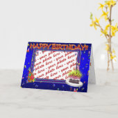 Happy Birthday met Confetti Photo Lijst Kaart (Gele Bloem)