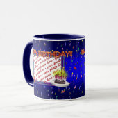 Happy Birthday met Confetti Photo Lijst Mok (Voorkant links)