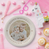 Happy Birthday met foto Papieren Bordje (Feest)