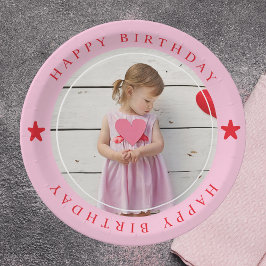 Happy Birthday met foto Papieren Bordje