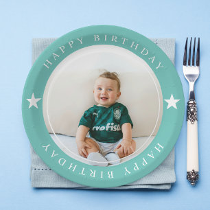 Happy Birthday met foto Papieren Bordje