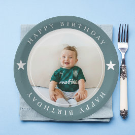 Happy Birthday met foto Papieren Bordje