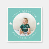 Happy Birthday met foto Servet (Voorkant)