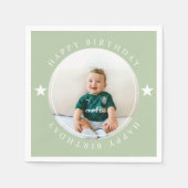 Happy Birthday met foto Servet (Voorkant)