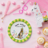 Happy Birthday met German Shepherd Dog Party Papieren Bordje (Feest)