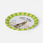 Happy Birthday met German Shepherd Dog Party Papieren Bordje (Gekanteld)