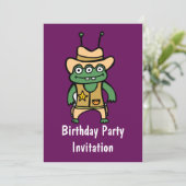 Happy Birthday met martiaanse buitenaardse sheriff Kaart (Staand voorkant)