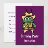 Happy Birthday met martiaanse buitenaardse sheriff Kaart (Voorkant / Achterkant)