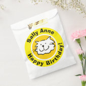 Happy Birthday met naam Bedankzakje (Gezegeld)