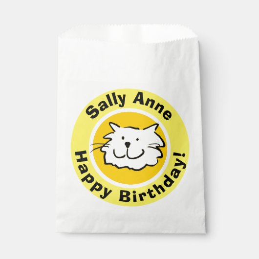 Happy Birthday met naam Bedankzakje (Voorkant)