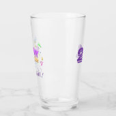 Happy Birthday met naam en leeftijd Glas (Links)