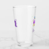 Happy Birthday met naam en leeftijd Glas (Rechts)