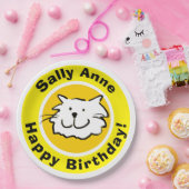 Happy Birthday met naam Papieren Bordje (Feest)