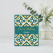 Happy Birthday met naam 💛 prachtige Marokkaanse � Briefkaart (Staand voorkant)