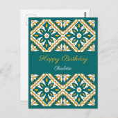 Happy Birthday met naam 💛 prachtige Marokkaanse � Briefkaart (Voorkant / Achterkant)