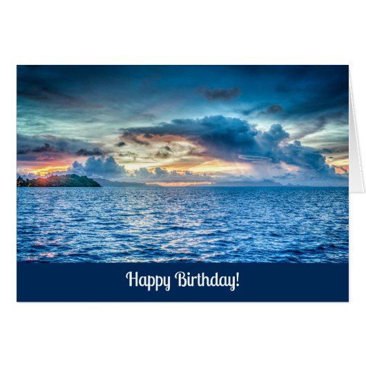 Happy Birthday met Ocean Uitzicht Photography (Voorkant Horizontaal)