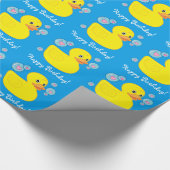 Happy Birthday met Rubber Ducky Cadeaupapier (Hoek)